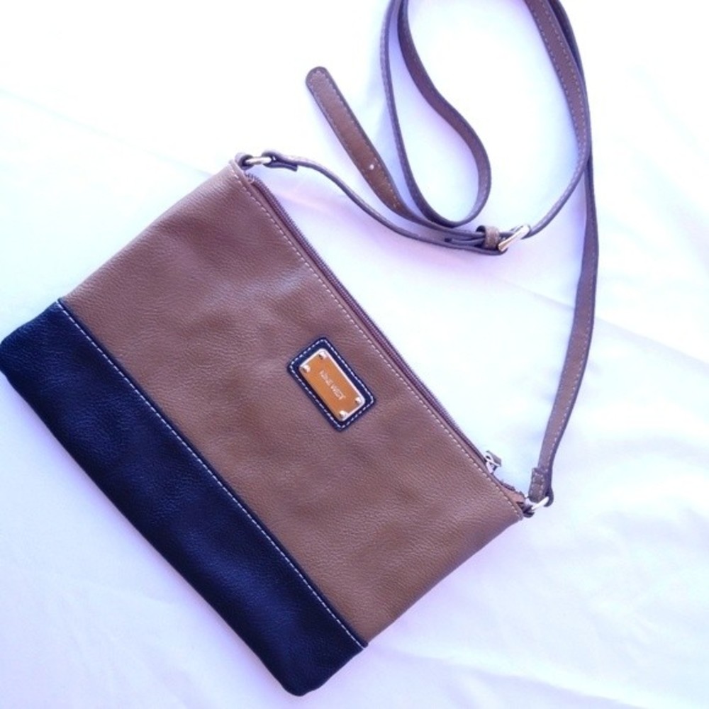 Nine WEST Tan & Black Shoulder purse